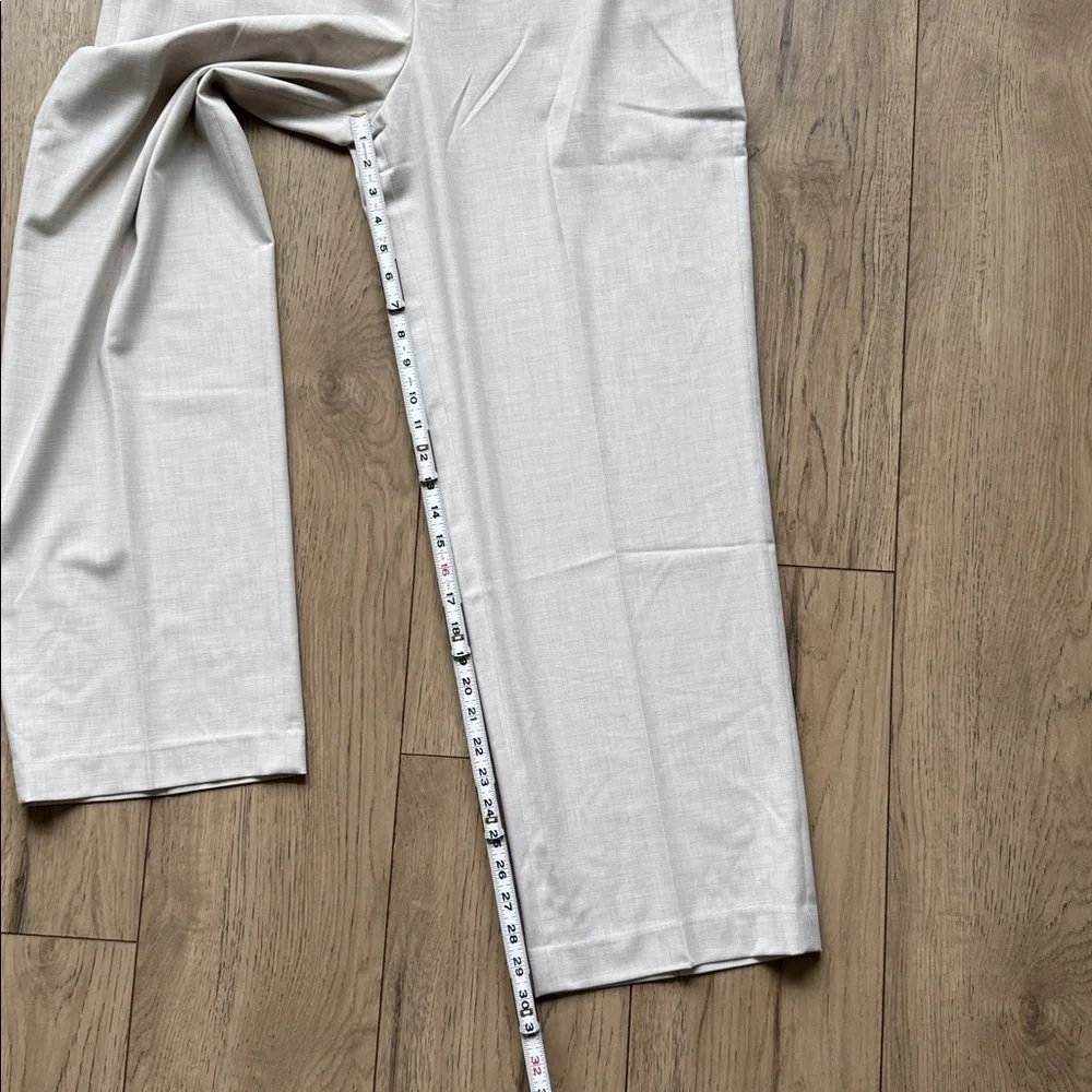 Express Mens Dress Pants 33x32 Tan Baggy Stretch Flat Front Career Casual